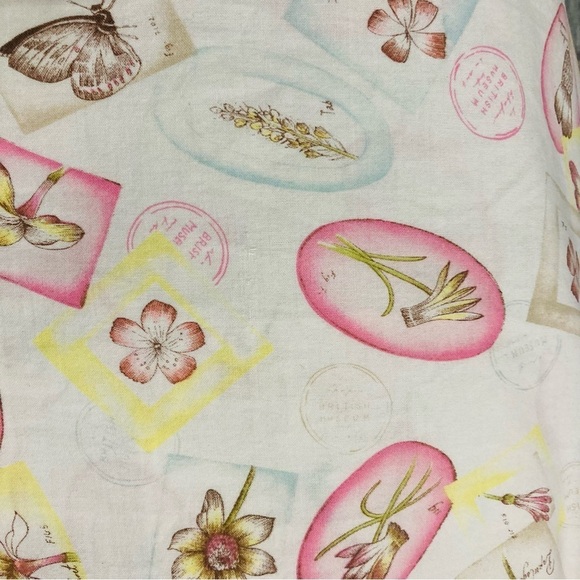 Vintage Floral Cotton Button down Camp Shirt With‎ Garden Print, size 18 - Picture 8 of 12